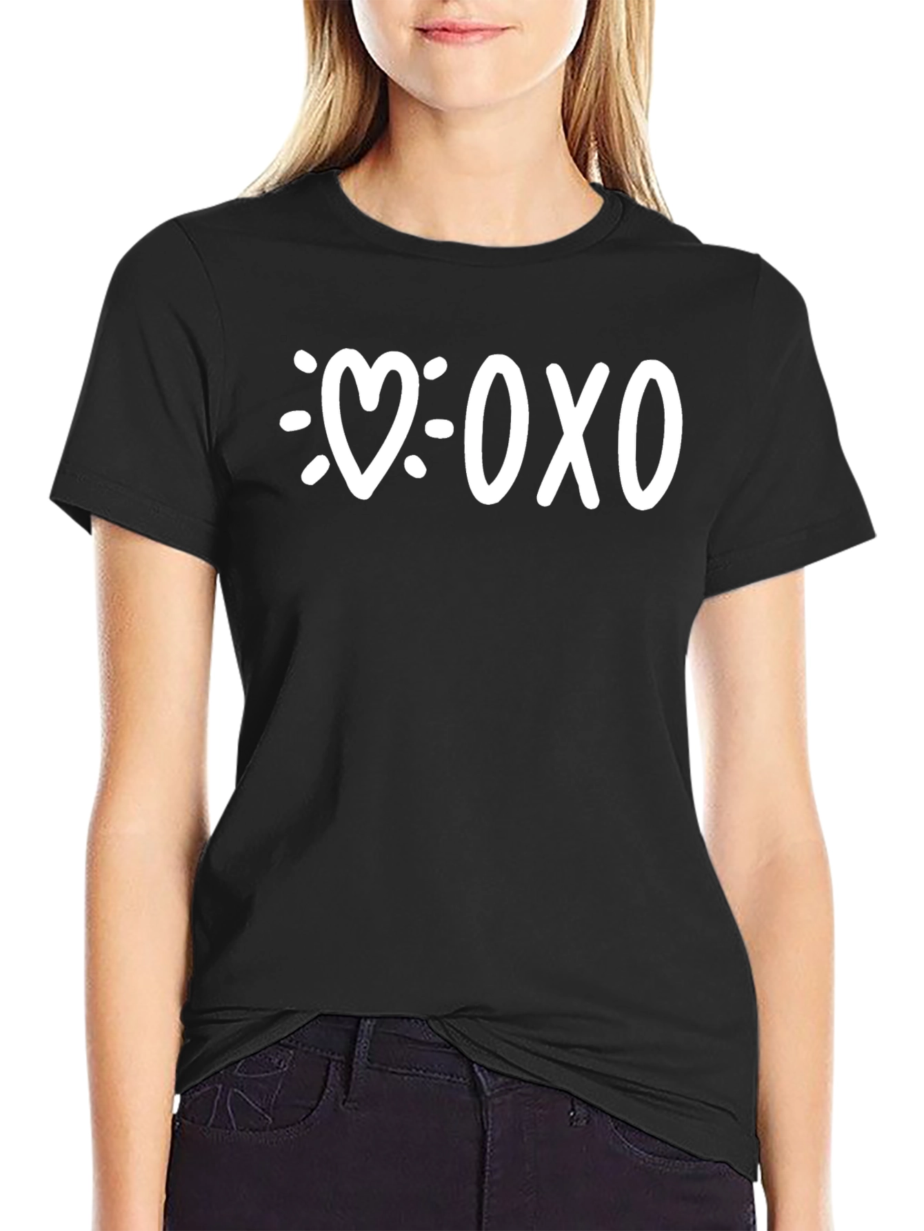 Hugs and Kisses Graphic Tee - Heart XOXO
