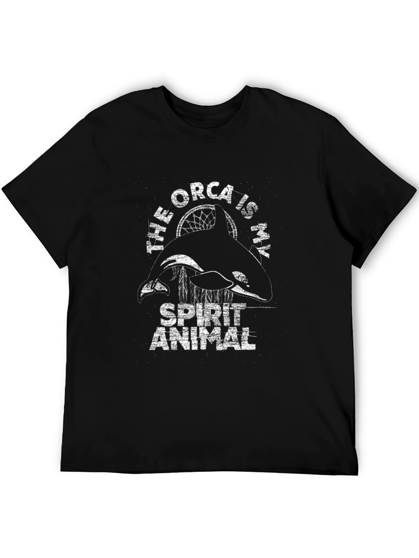 Orca Spirit Animal Graphic T-Shirt - Black
