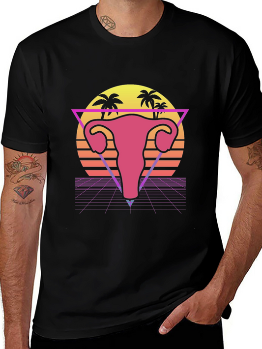 Retro Uterus T-Shirt - Vaporwave Style Graphic Tee