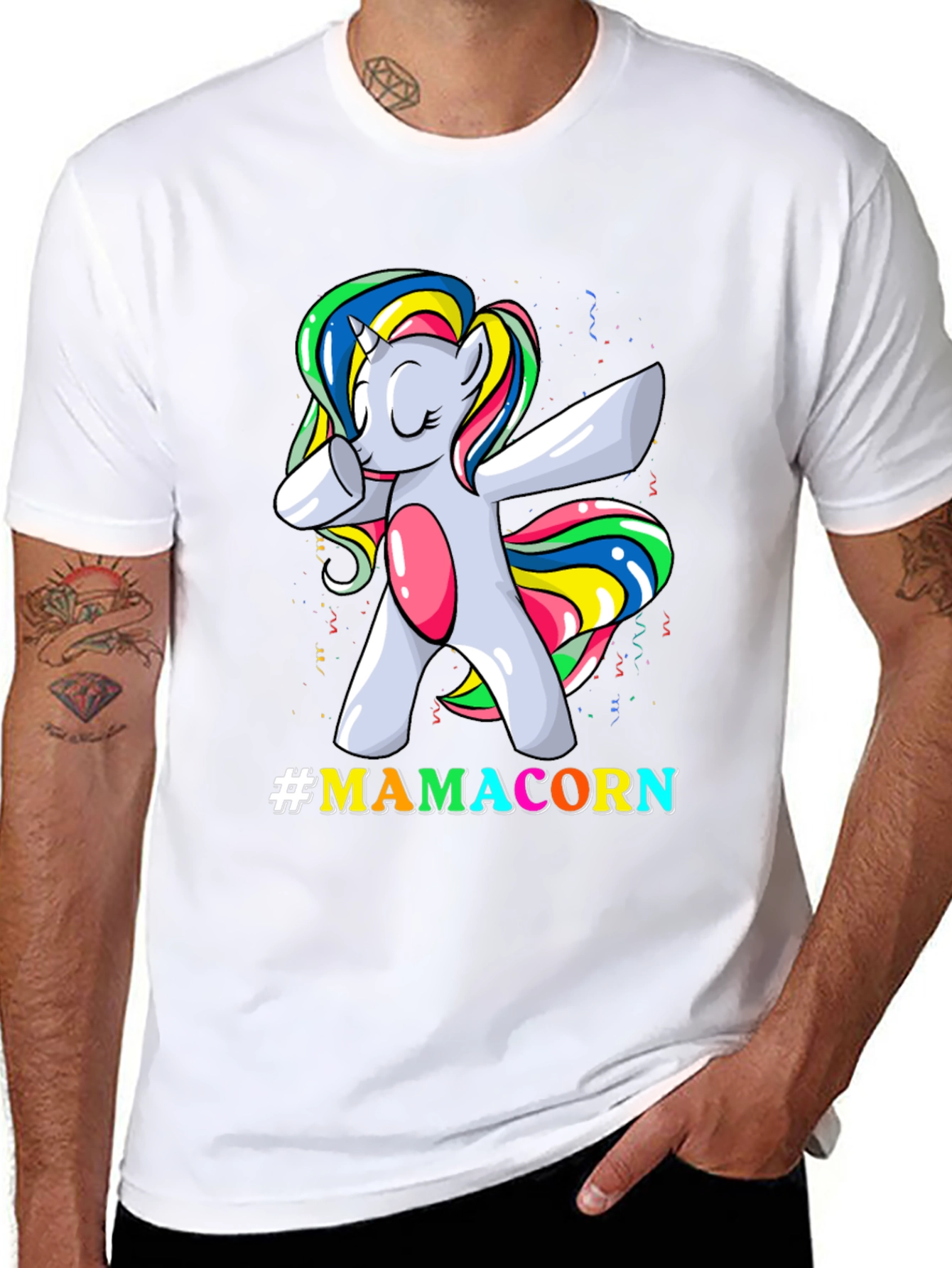 Mamacorn Dabbing Unicorn Graphic T-Shirt