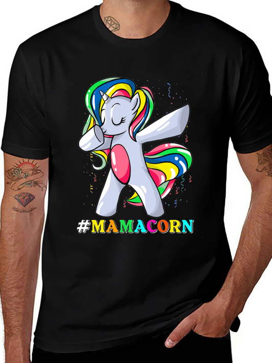 Mamacorn Dabbing Unicorn Graphic T-Shirt