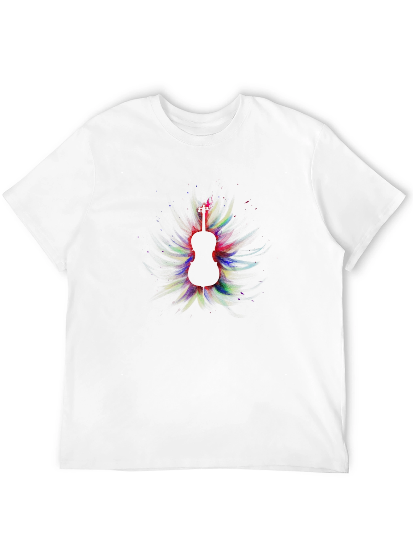 Guitar Art Mens Black T-Shirt