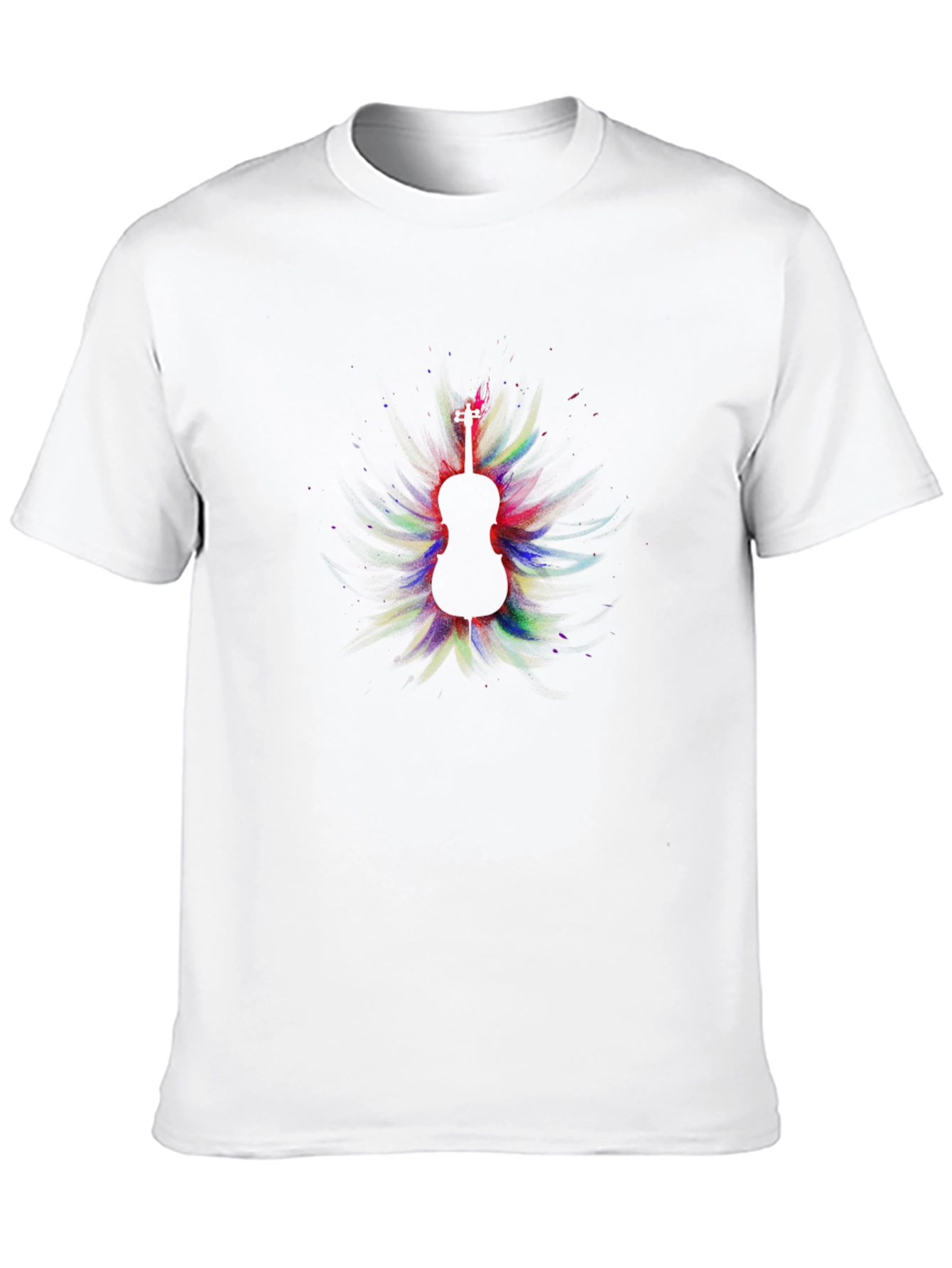 Guitar Art Mens Black T-Shirt