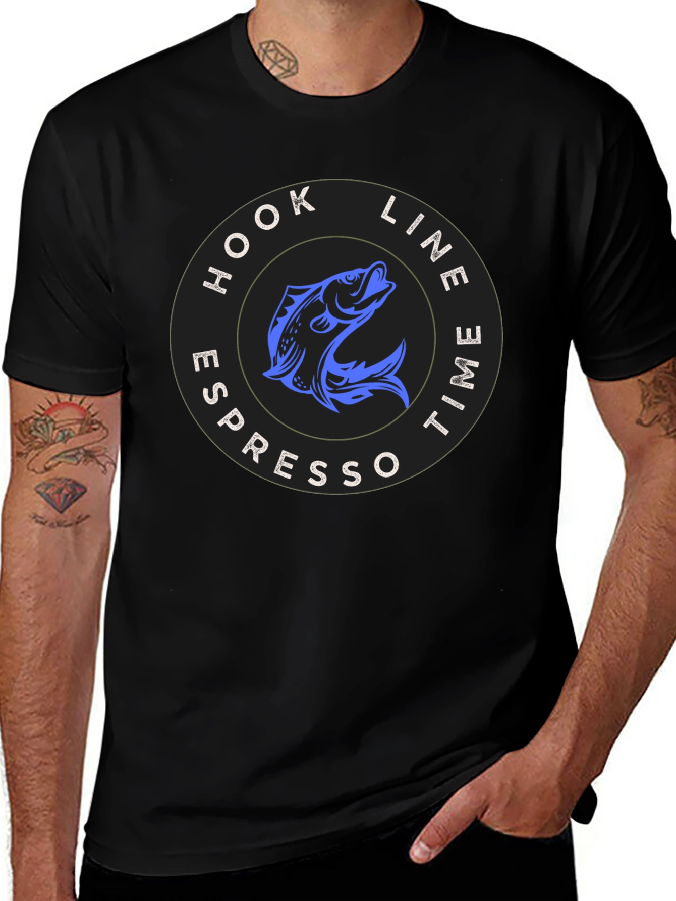 Hook Line Espresso Time T-Shirt