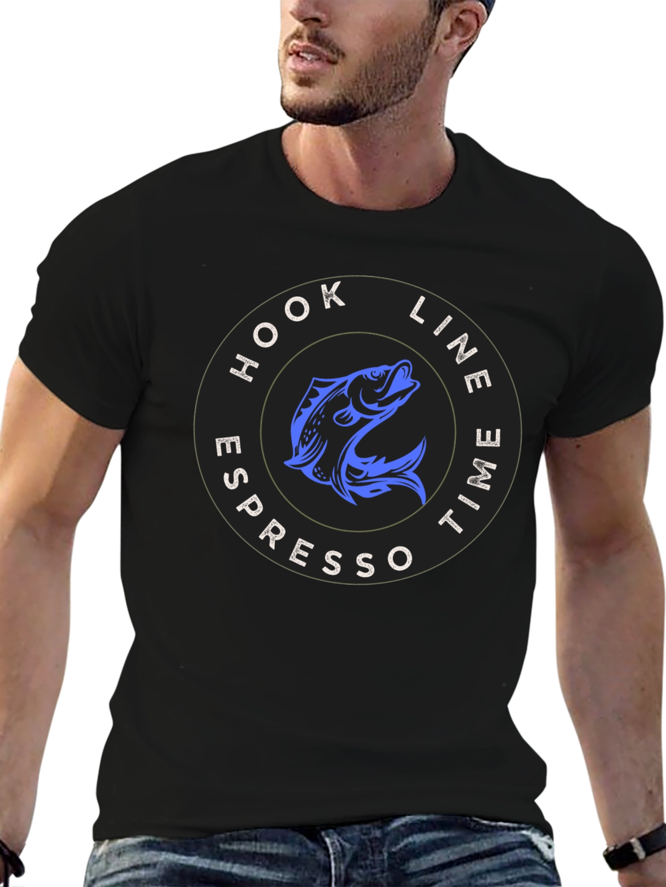Hook Line Espresso Time T-Shirt