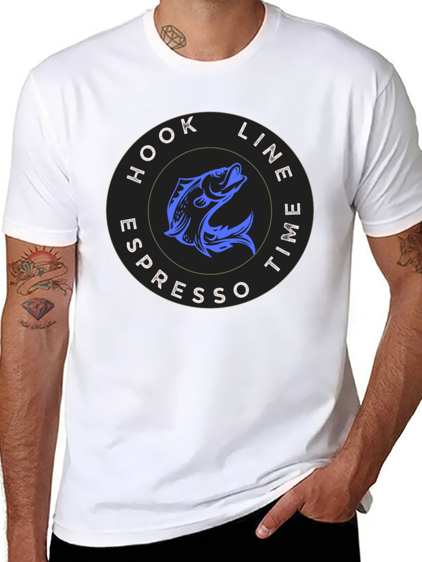 Hook Line Espresso Time T-Shirt