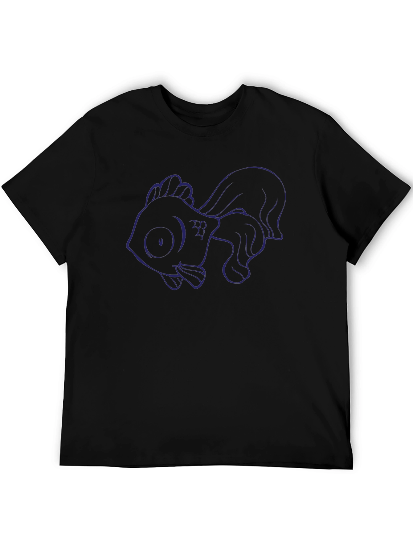 Goldfish Outline Black Graphic Tee