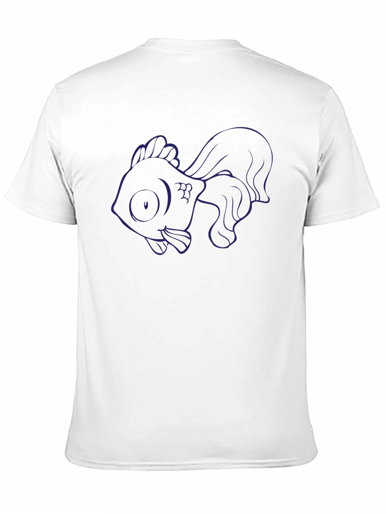 Goldfish Outline Black Graphic Tee