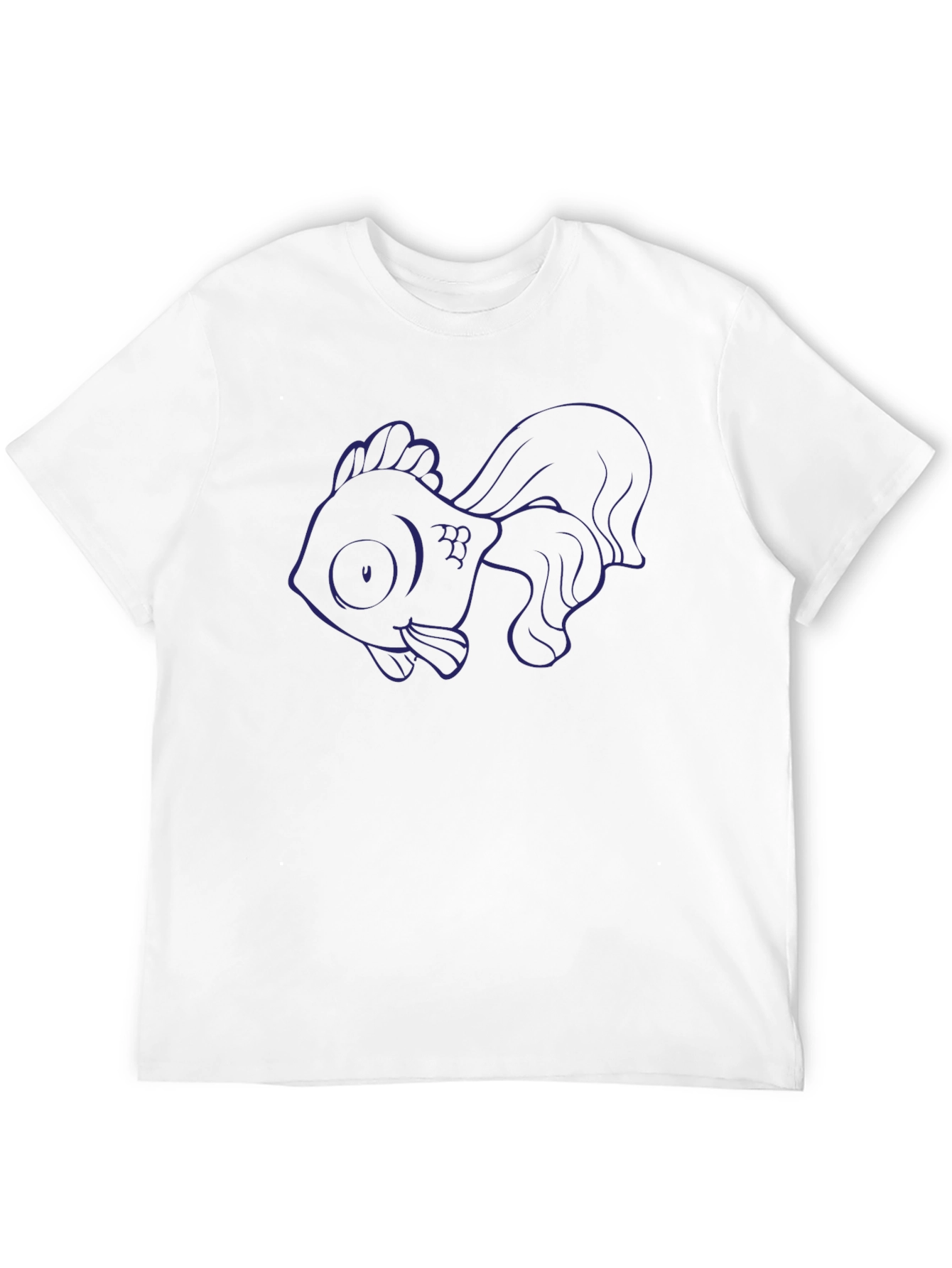Goldfish Outline Black Graphic Tee