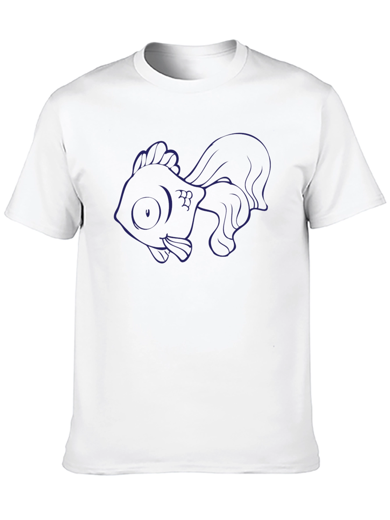 Goldfish Outline Black Graphic Tee