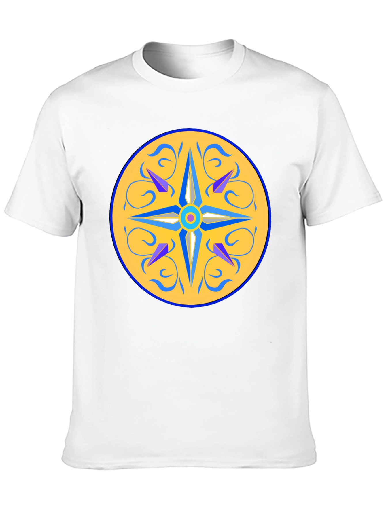 Unique Mandala Design Black T-Shirt