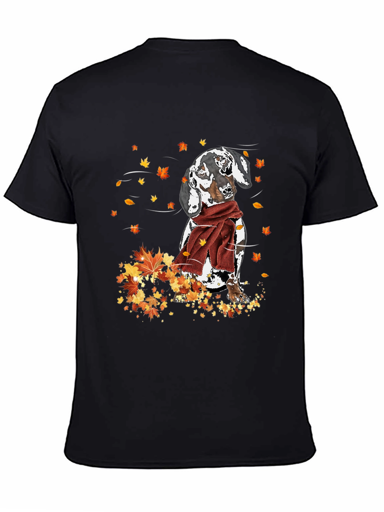 Dachshund Fall Leaves Graphic T-Shirt