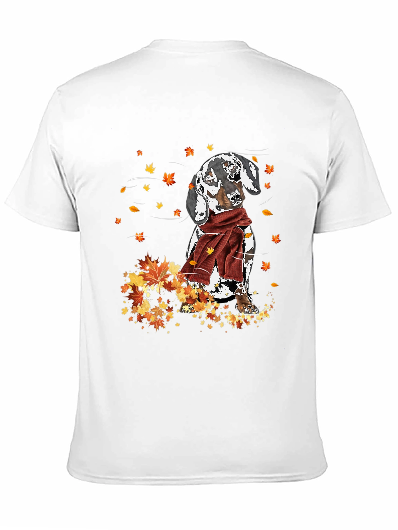 Dachshund Fall Leaves Graphic T-Shirt