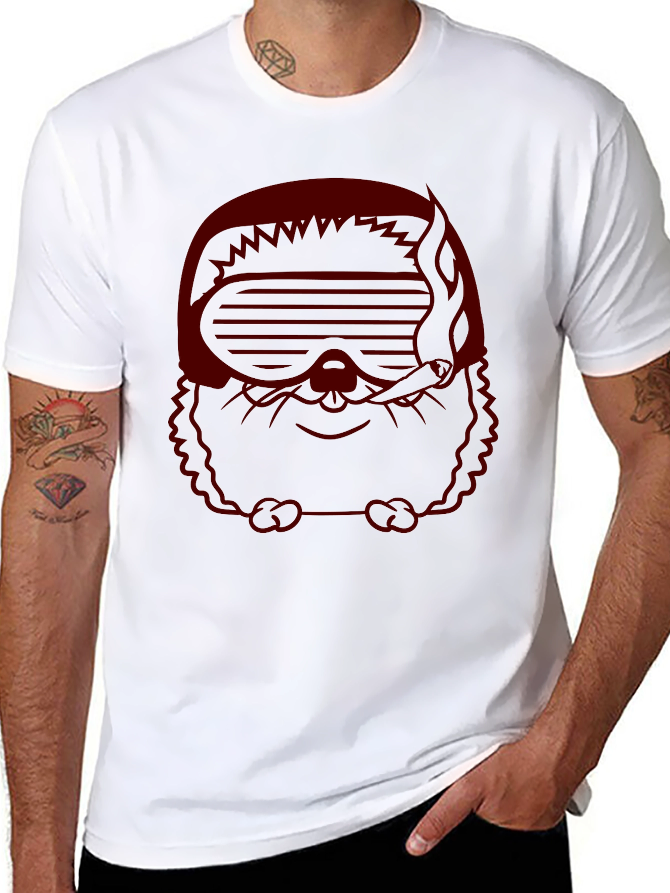 Cool Cat Graphic Tee - Mens Black T-Shirt
