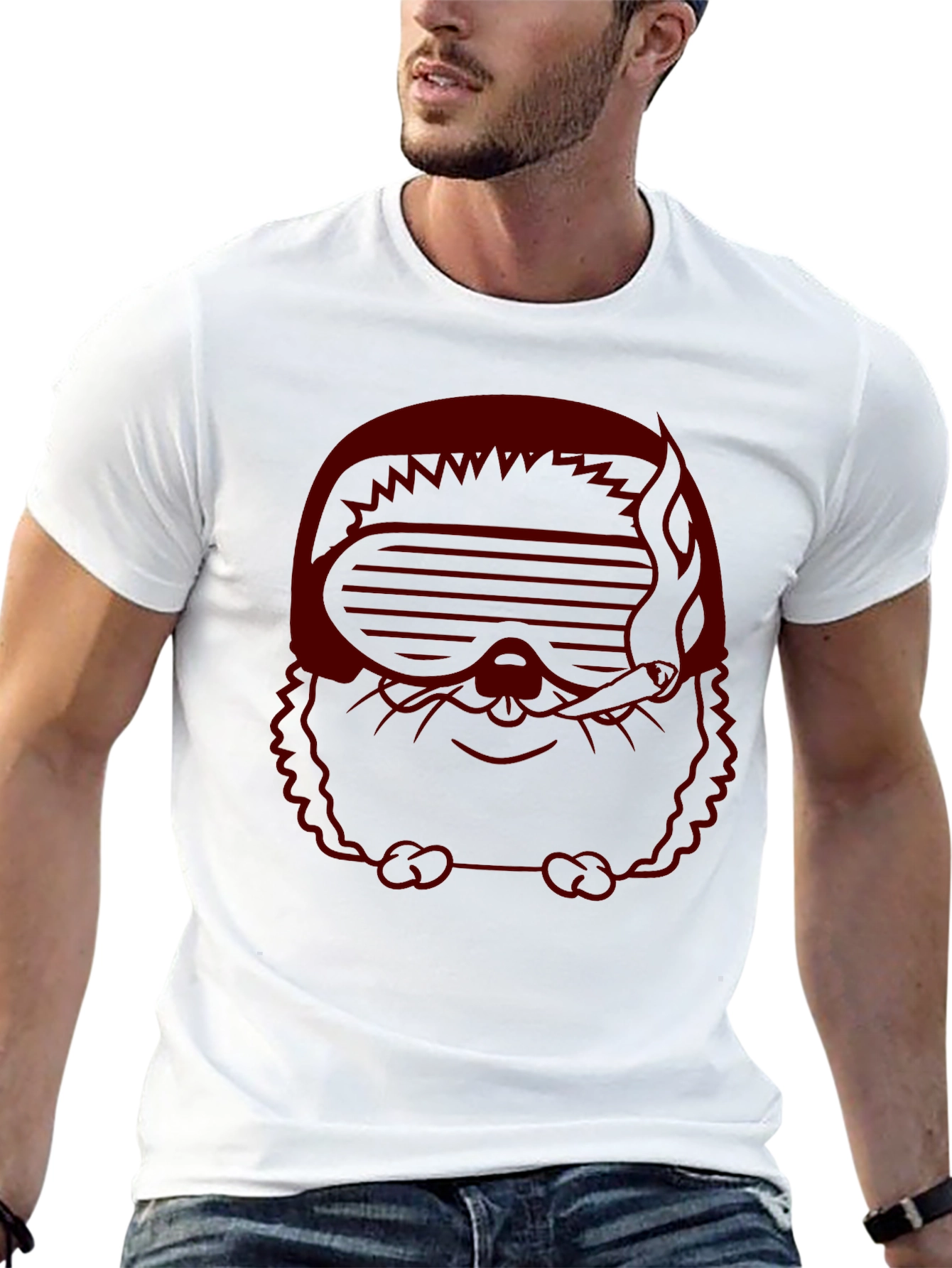 Cool Cat Graphic Tee - Mens Black T-Shirt