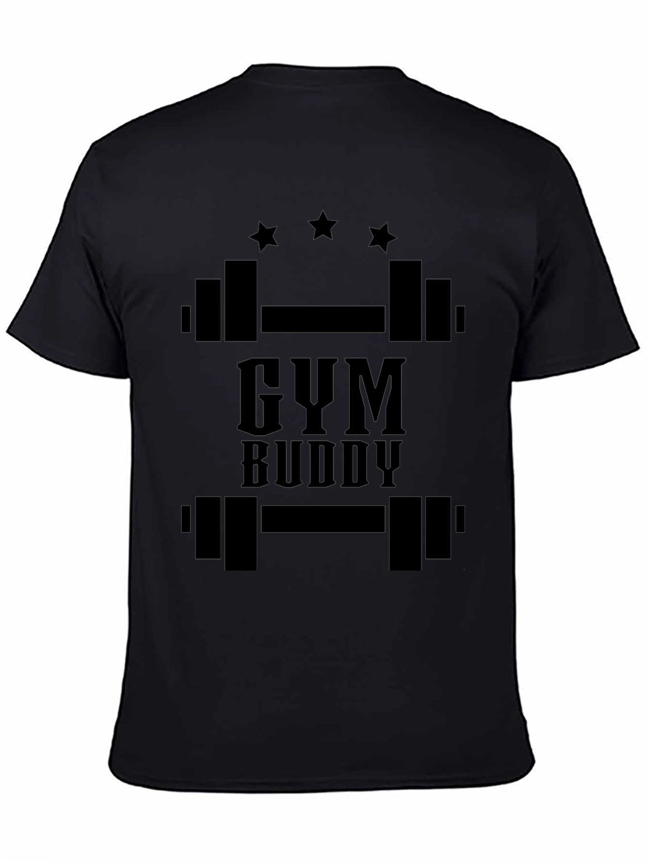 Gym Buddy Black Graphic Tee
