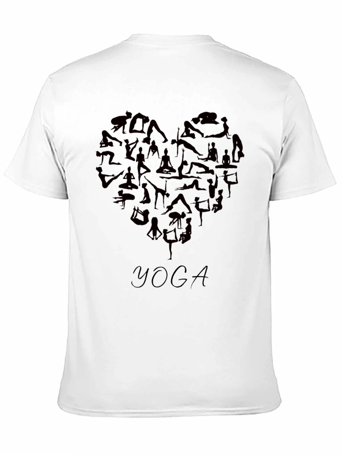 Yoga Heart Silhouette Graphic T-Shirt