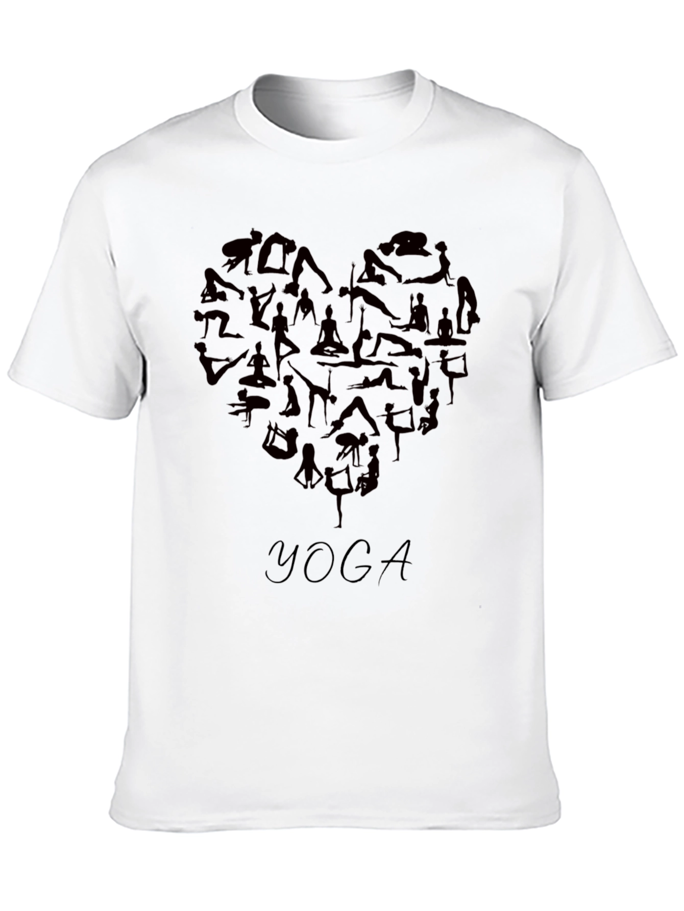 Yoga Heart Silhouette Graphic T-Shirt