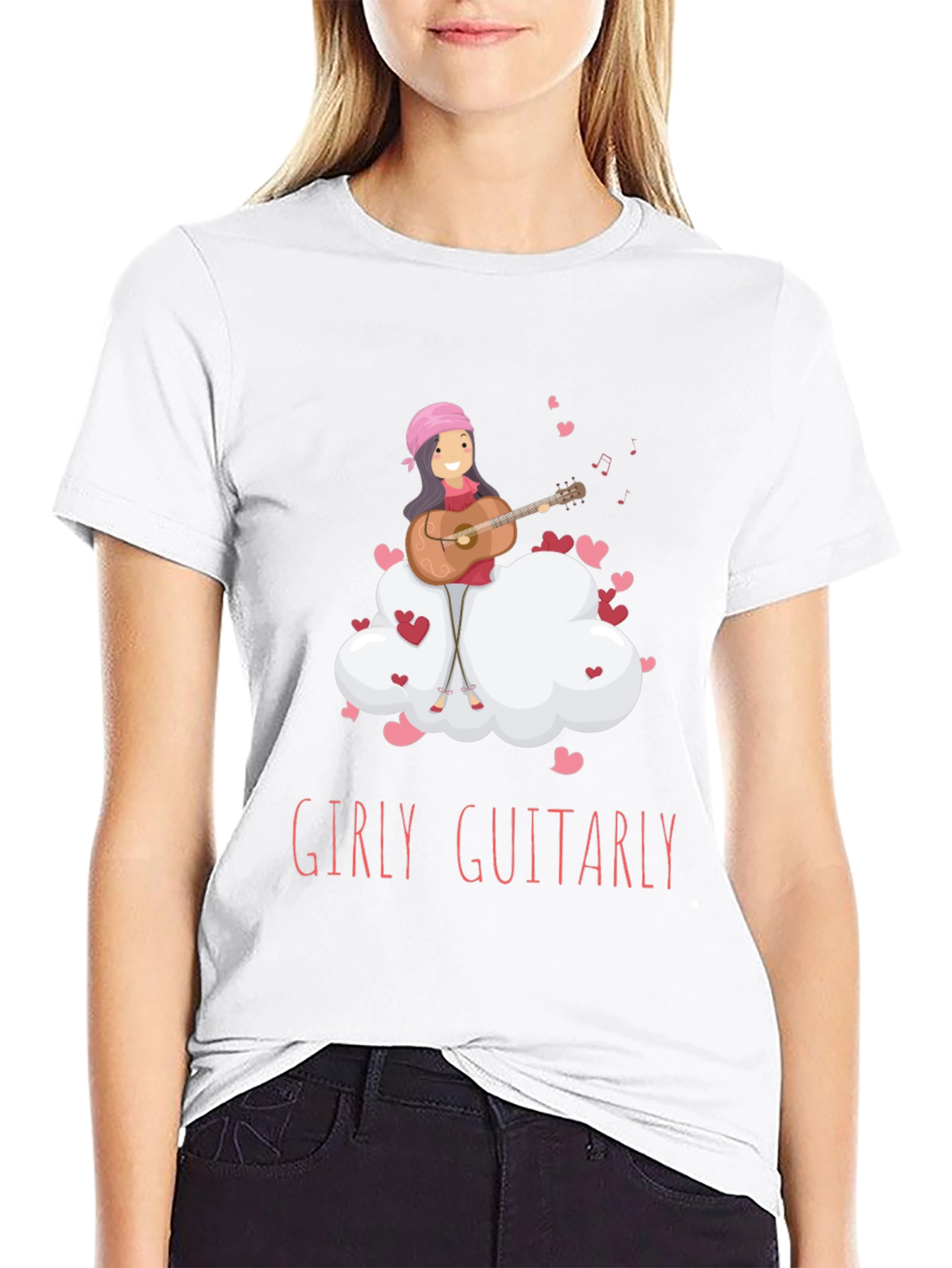 Girly Guitarly Black T-Shirt