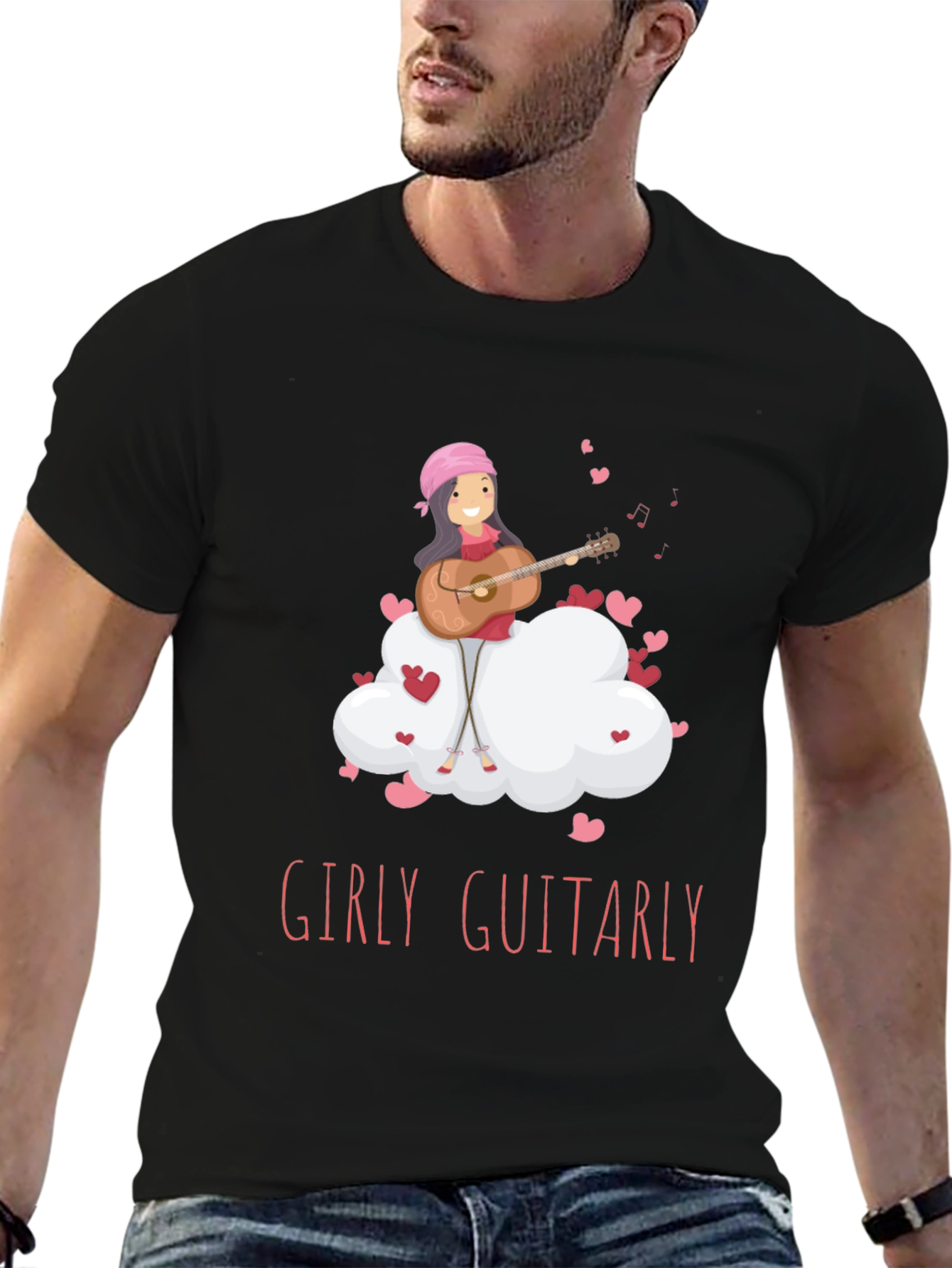 Girly Guitarly Black T-Shirt