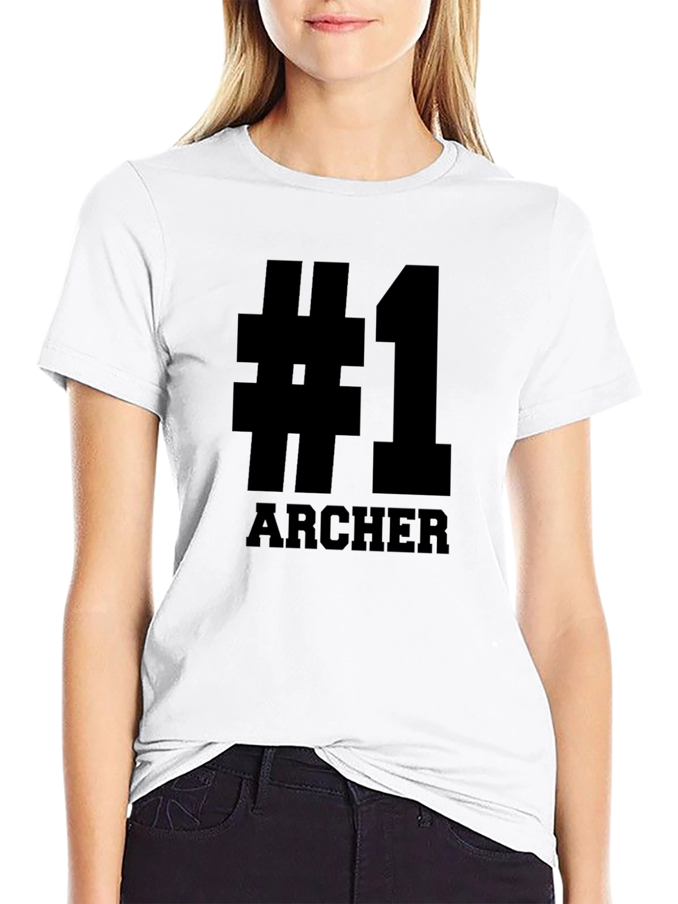#1 Archer T-Shirt - Black Graphic Tee