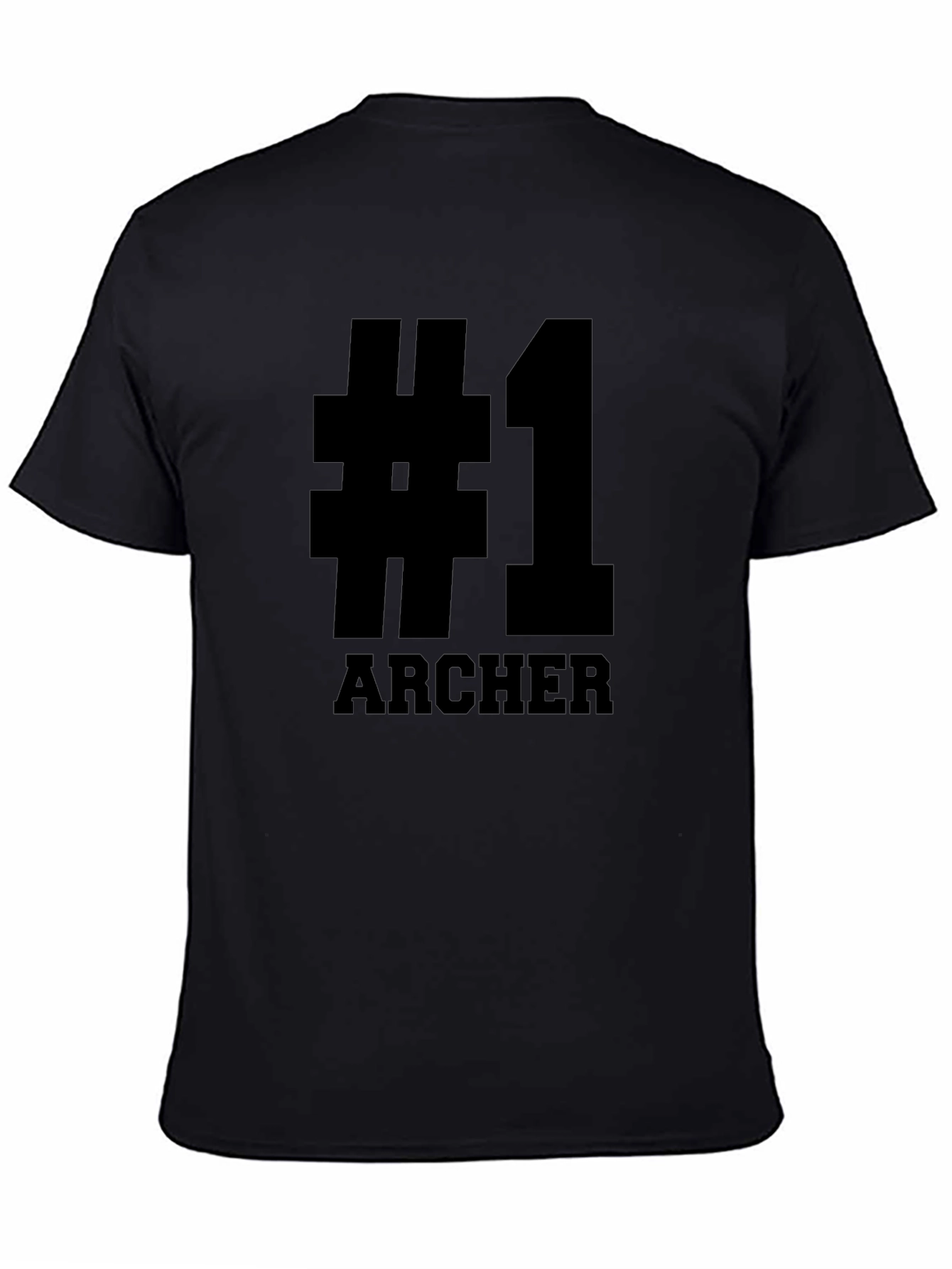 #1 Archer T-Shirt - Black Graphic Tee