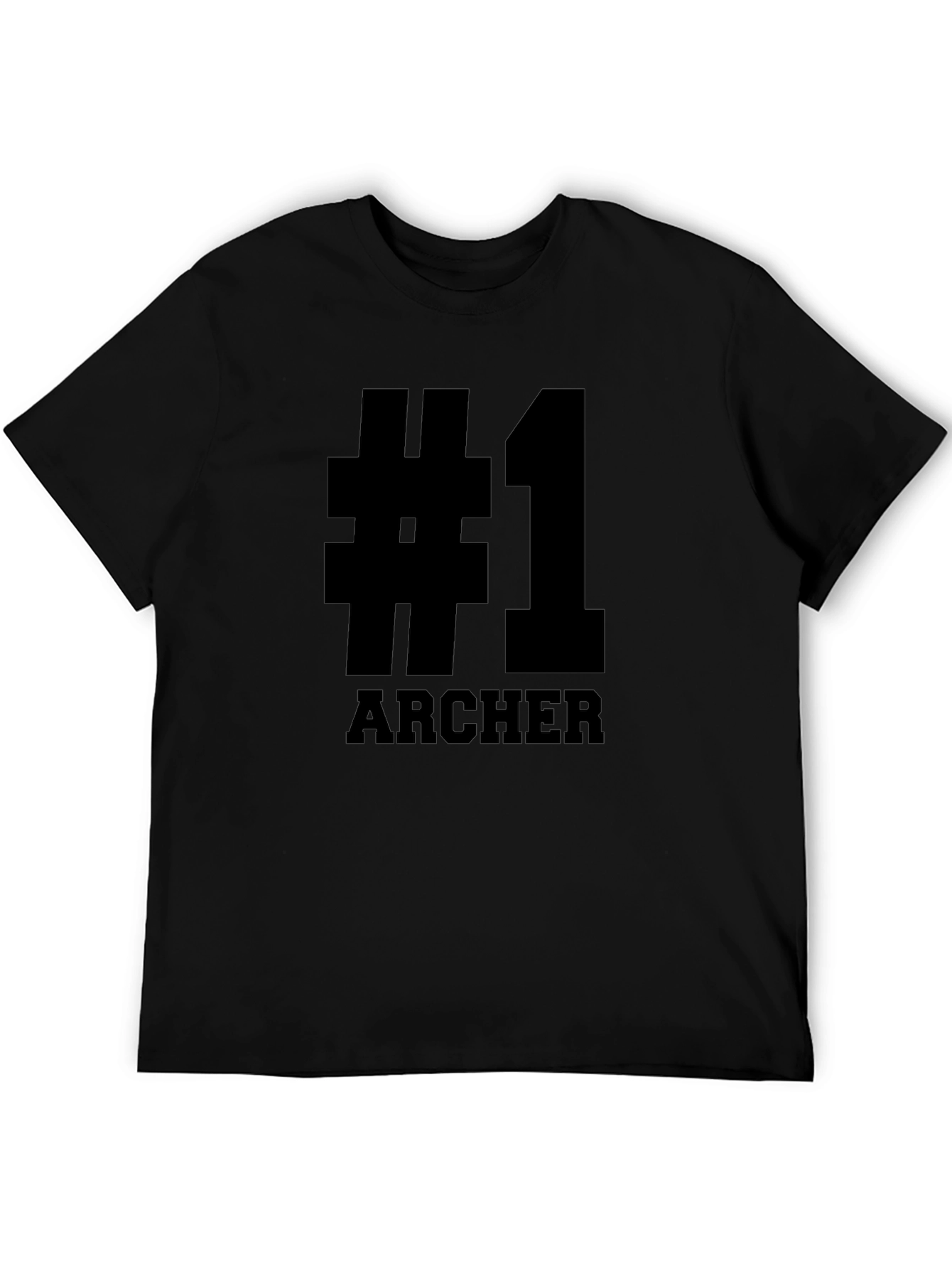 #1 Archer T-Shirt - Black Graphic Tee