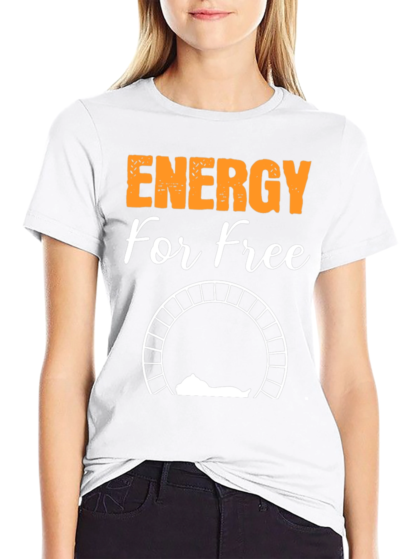 Energy For Free T-Shirt - Relaxing Cat Design