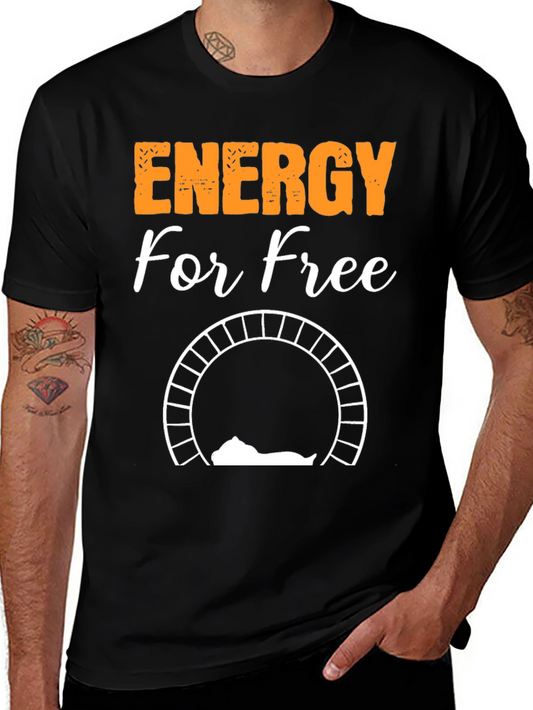 Energy For Free T-Shirt - Relaxing Cat Design