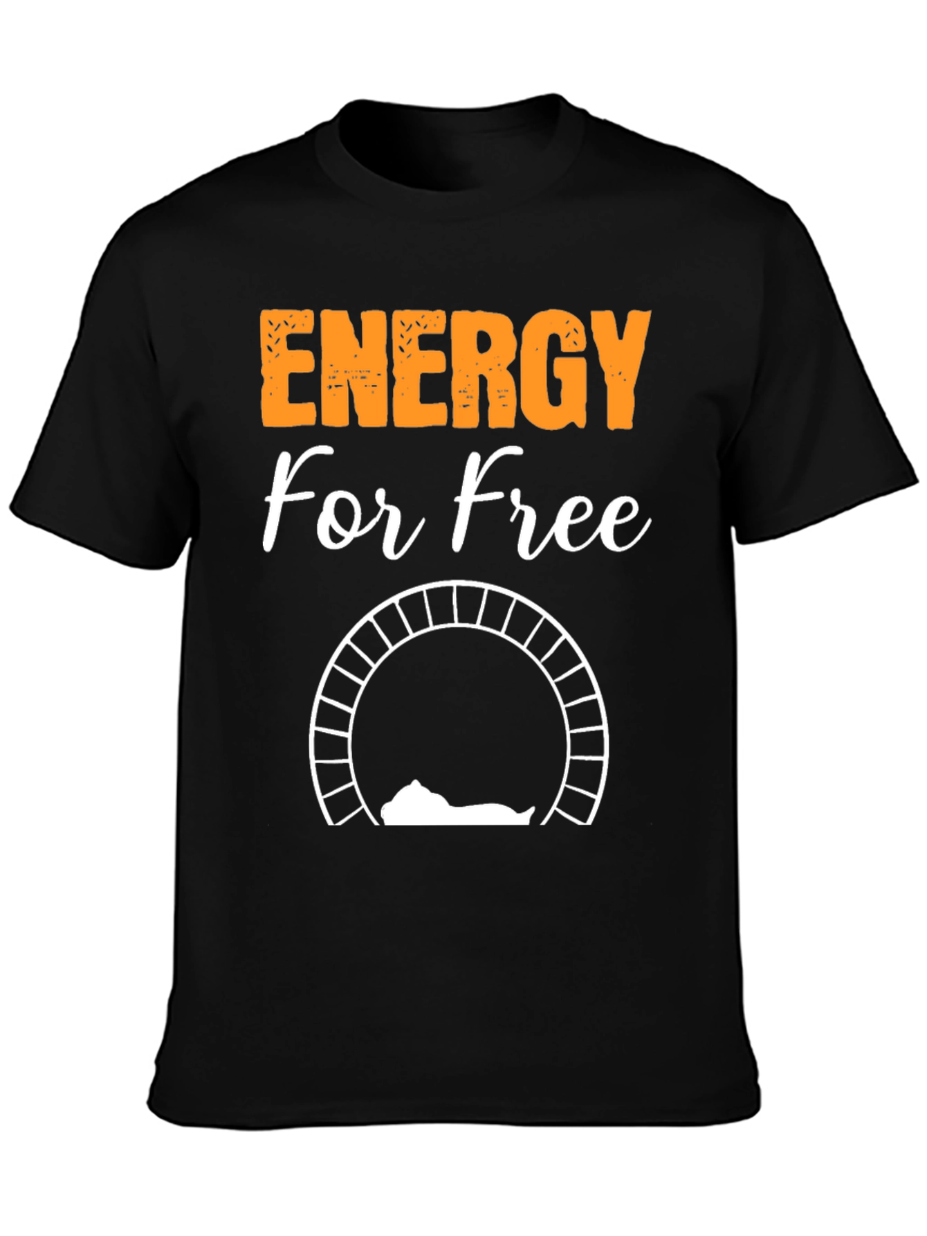 Energy For Free T-Shirt - Relaxing Cat Design