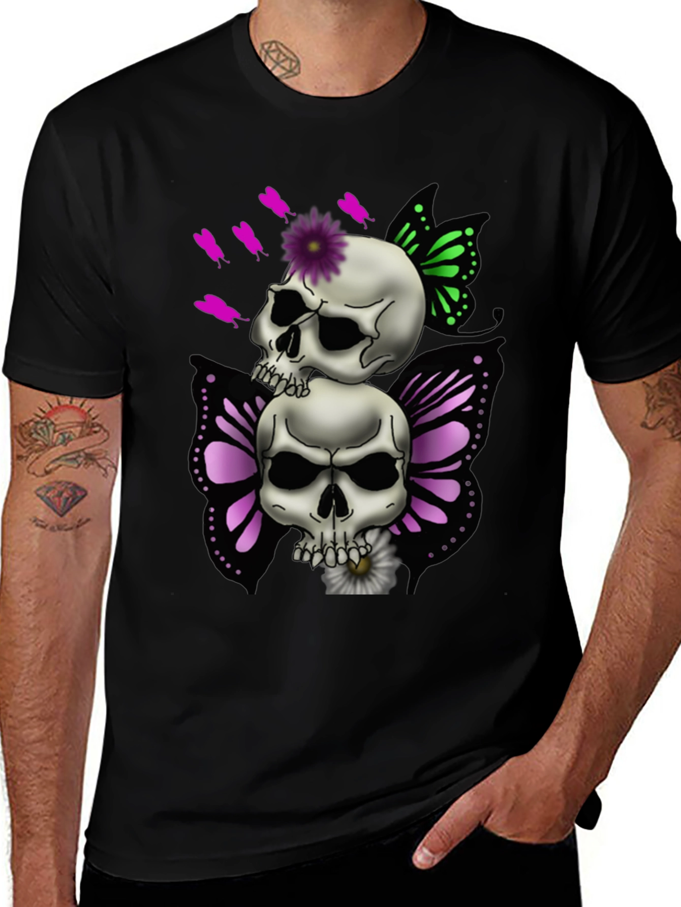 Skull Butterfly Graphic Tee