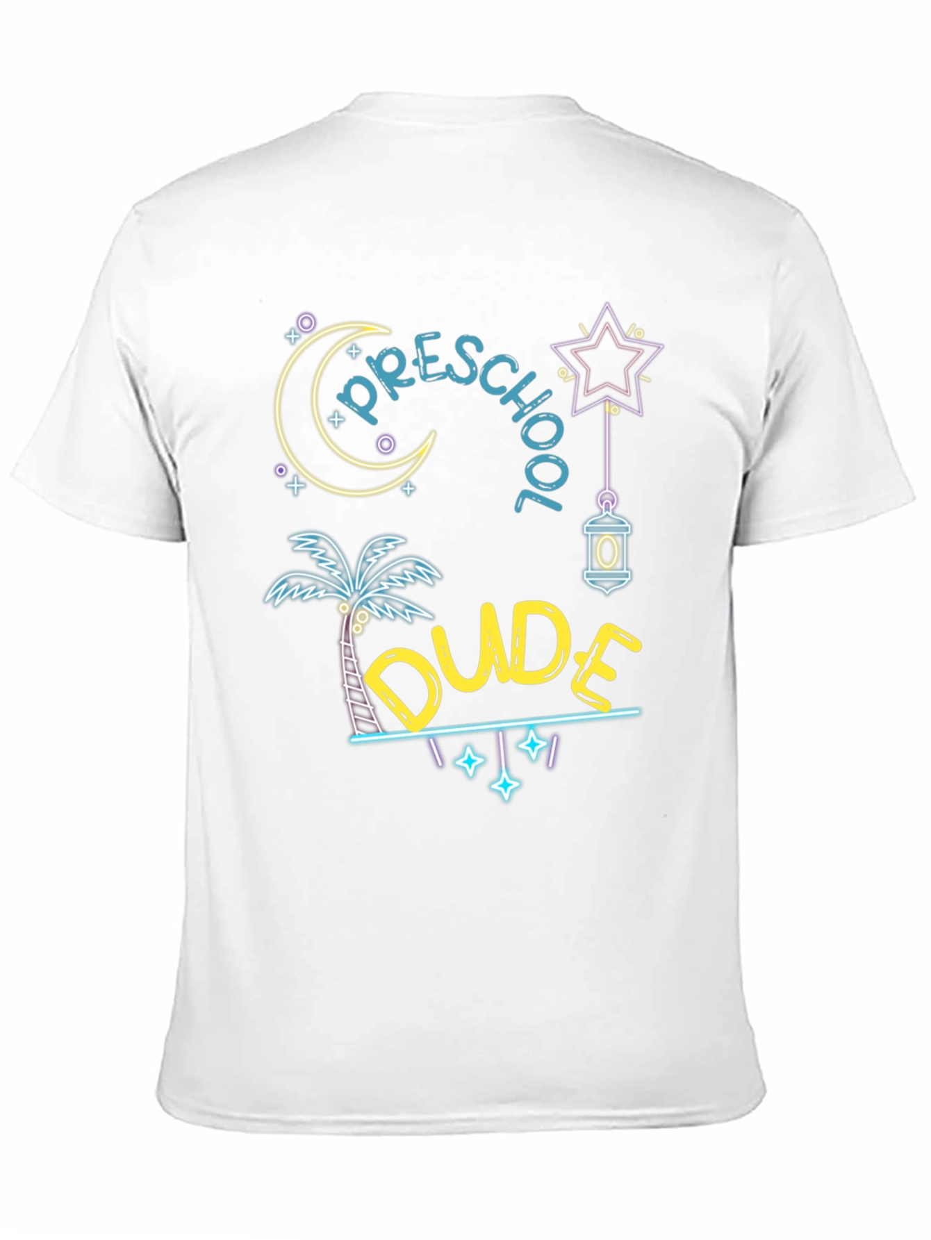 Preschool Dude T-Shirt - Neon Design