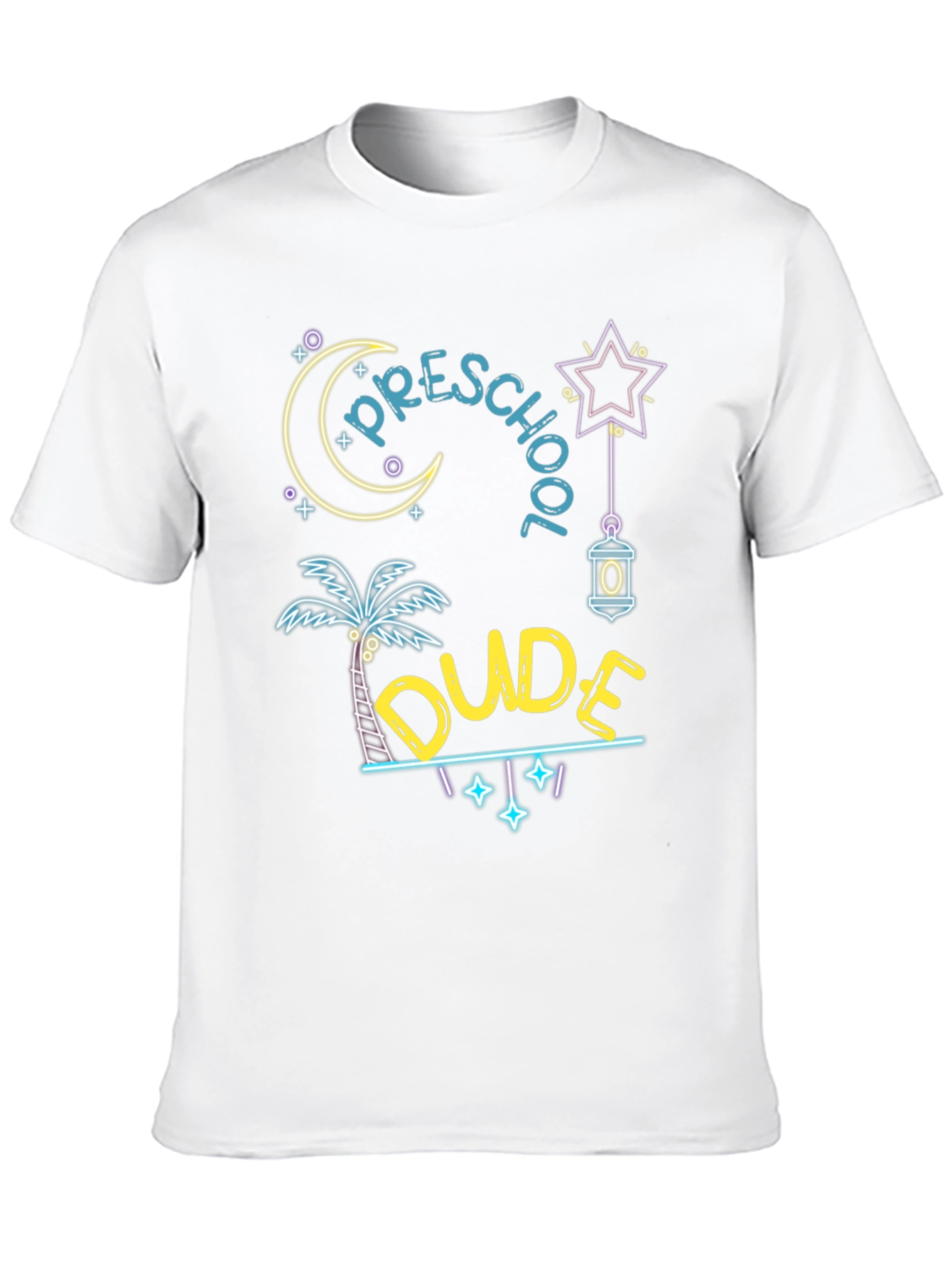 Preschool Dude T-Shirt - Neon Design