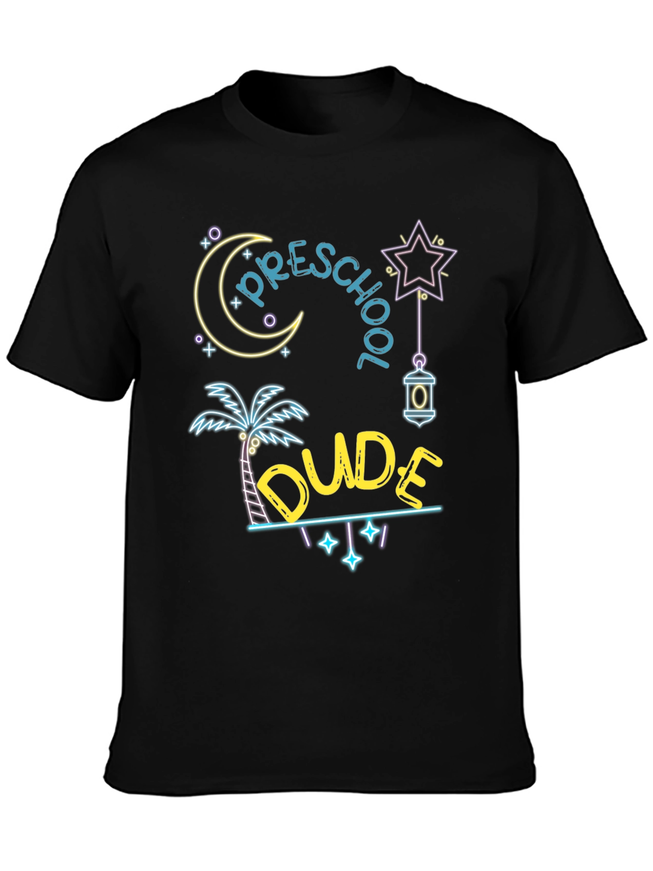 Preschool Dude T-Shirt - Neon Design