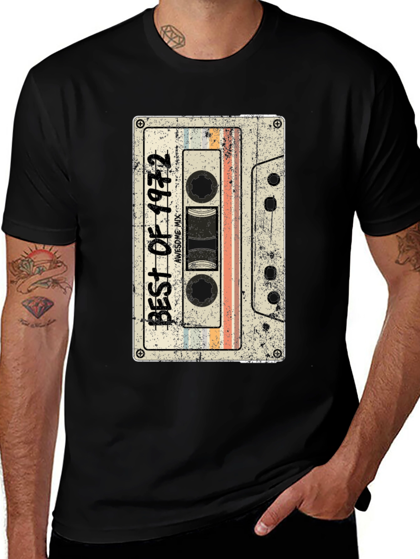 Retro 1972 Cassette Tape Graphic T-Shirt
