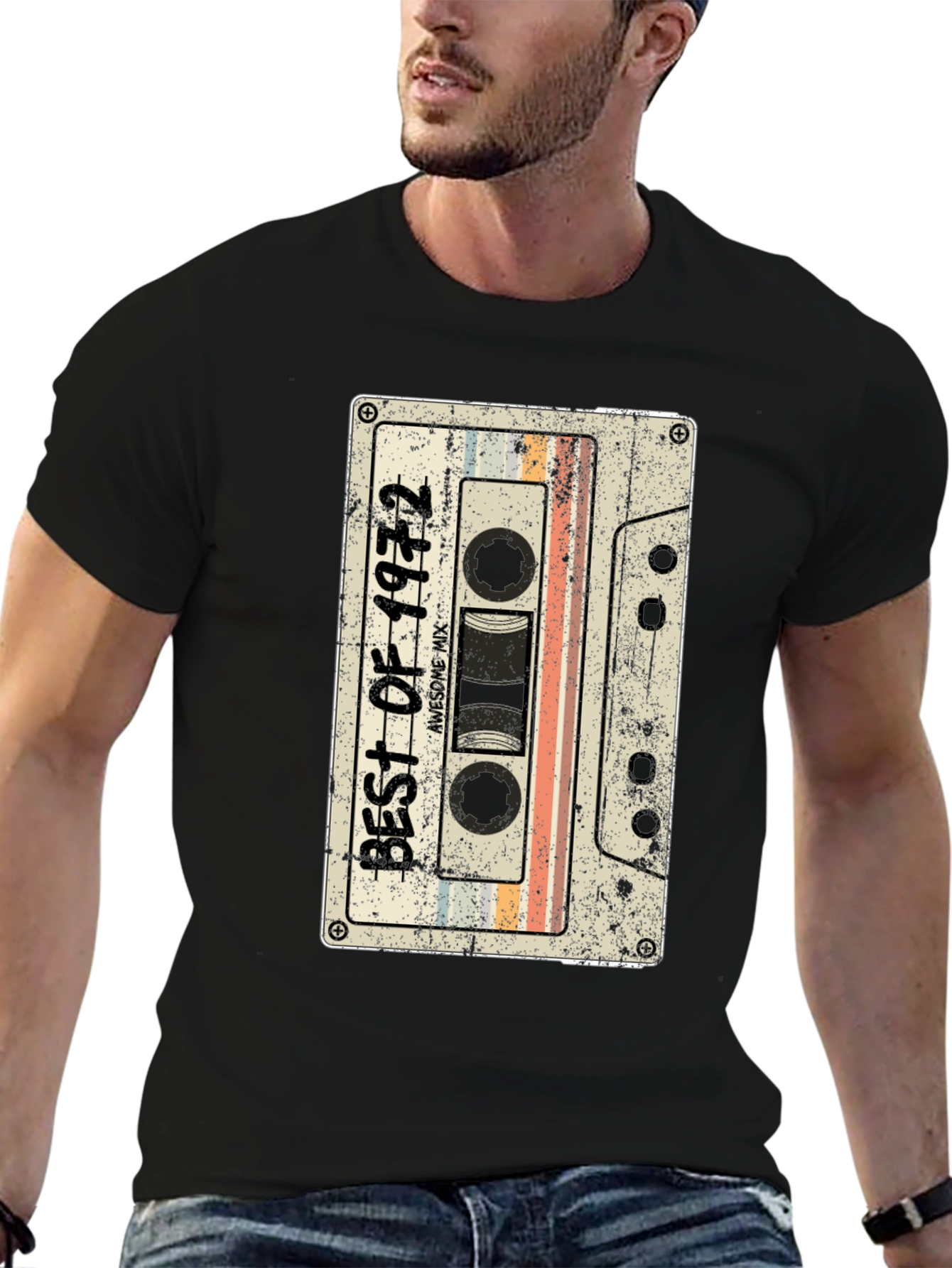 Retro 1972 Cassette Tape Graphic T-Shirt