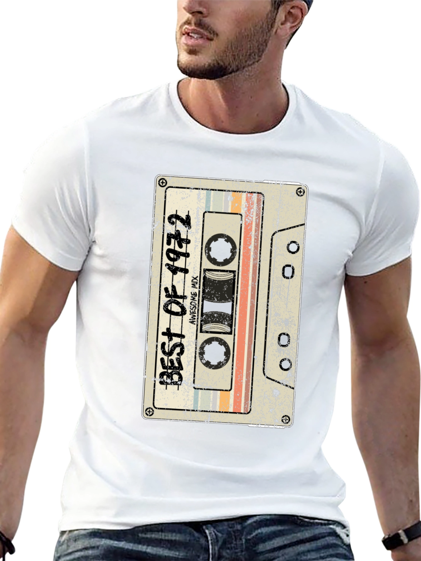 Retro 1972 Cassette Tape Graphic T-Shirt