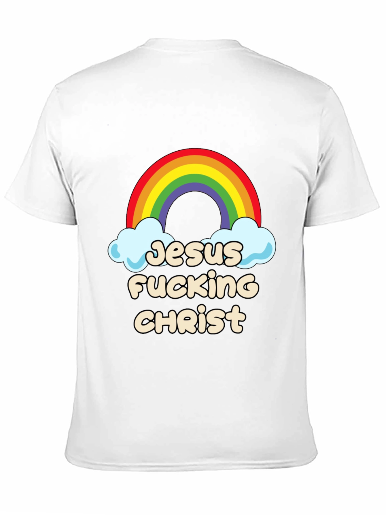 Jesus Fucking Christ Rainbow Graphic Tee