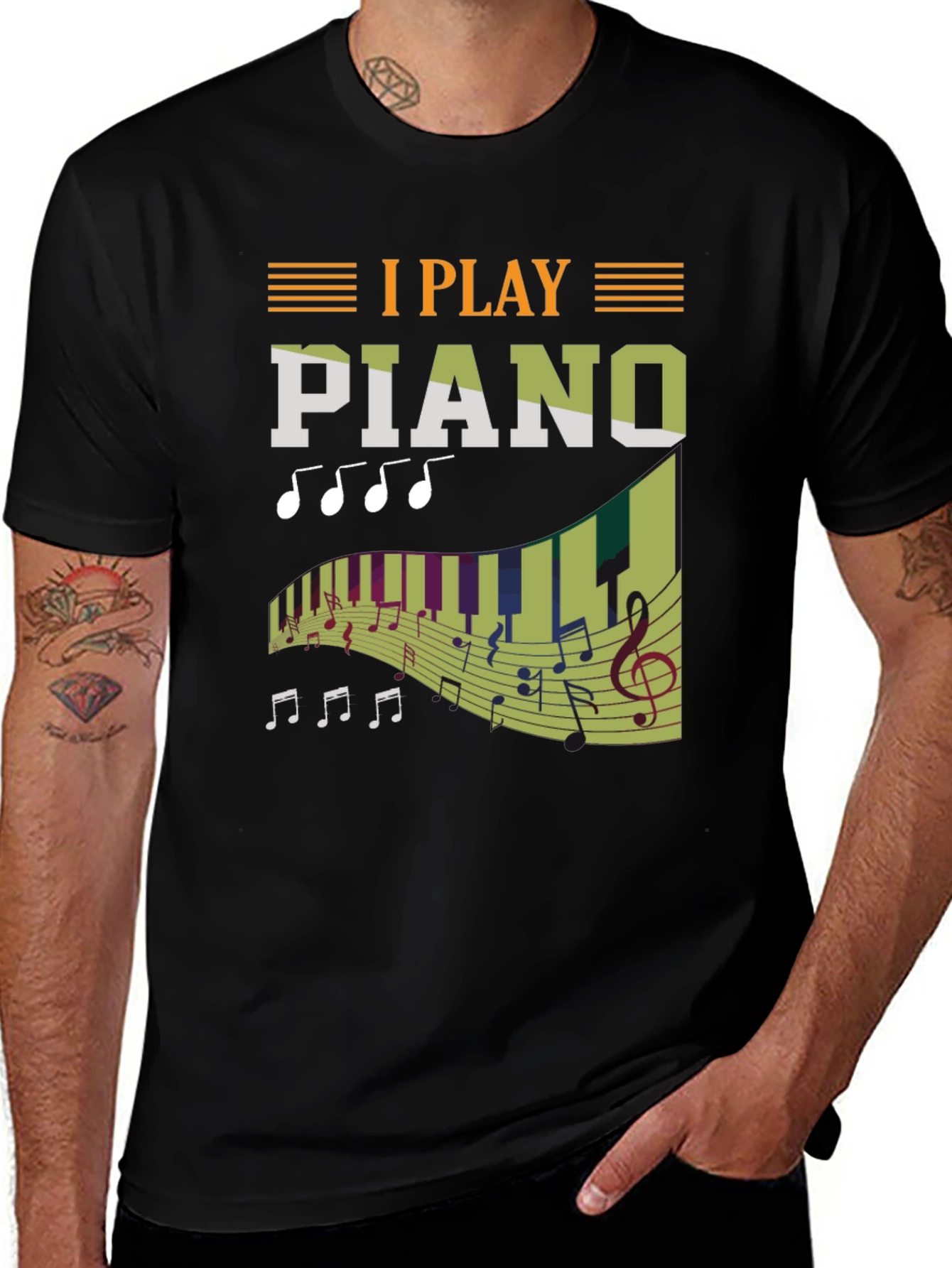 I Play Piano T-Shirt - Musician Gift