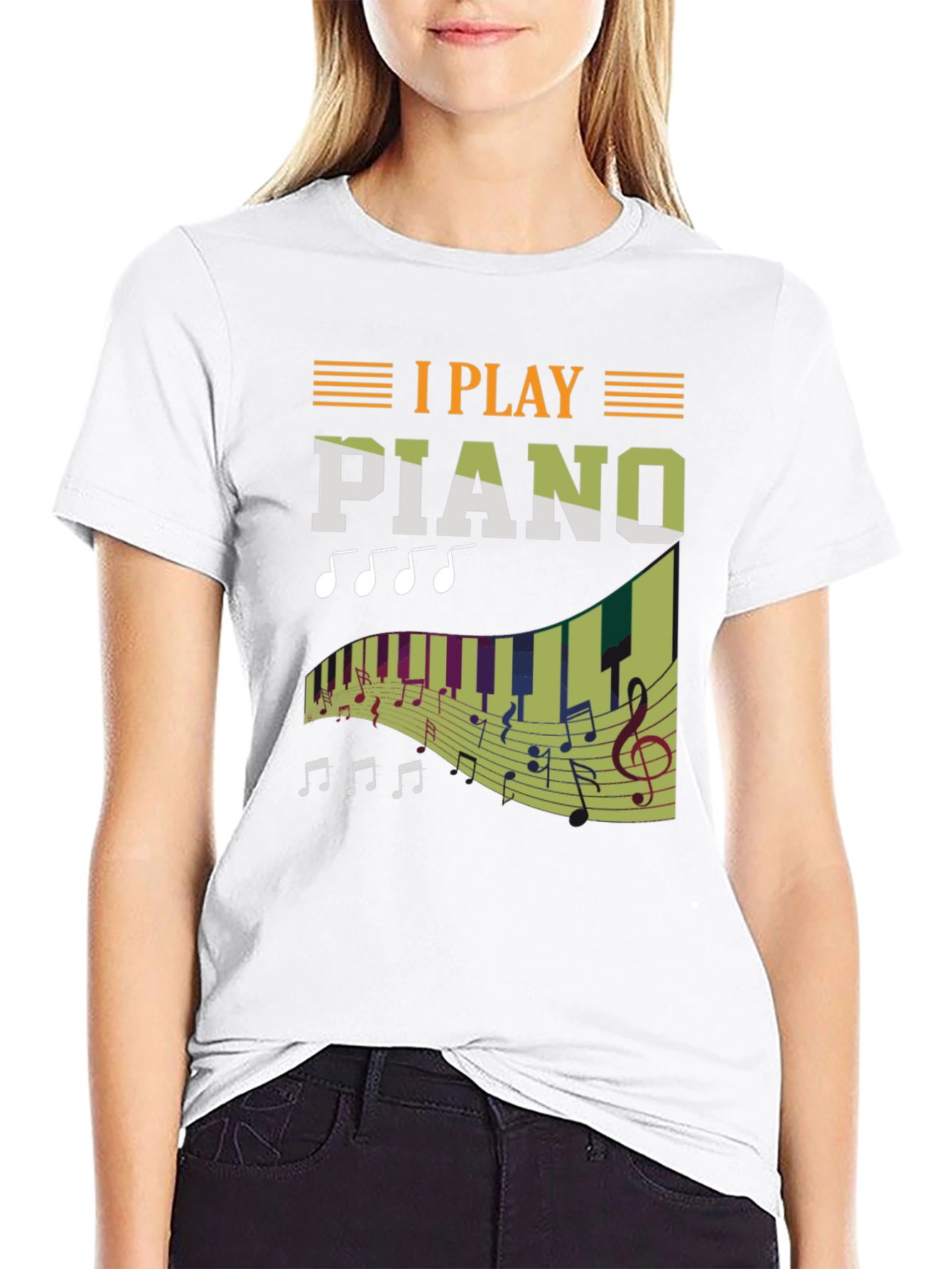 I Play Piano T-Shirt - Musician Gift