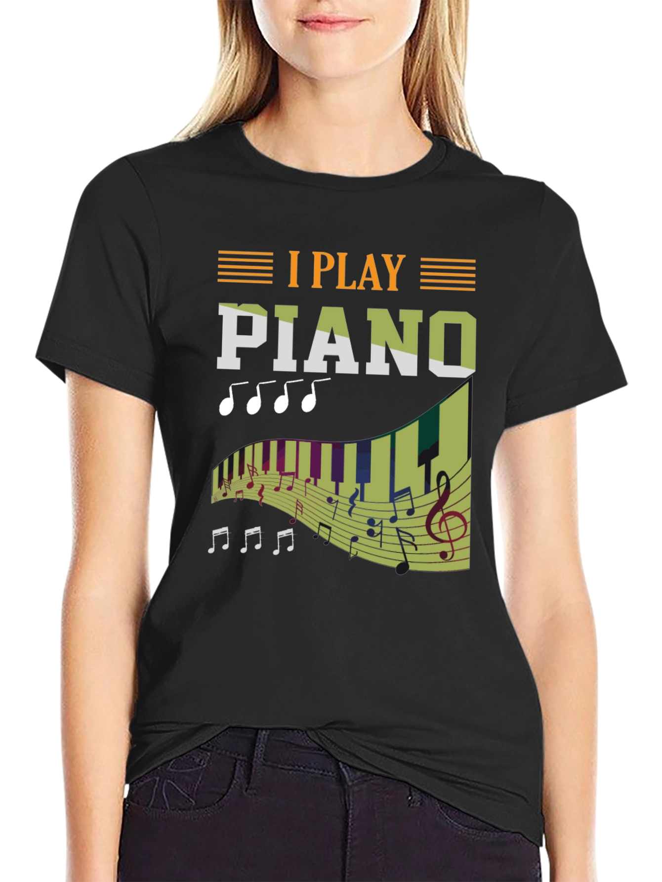 I Play Piano T-Shirt - Musician Gift