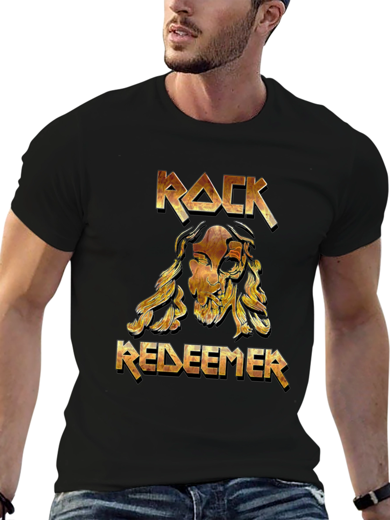 Rock Redeemer Graphic T-Shirt - Black