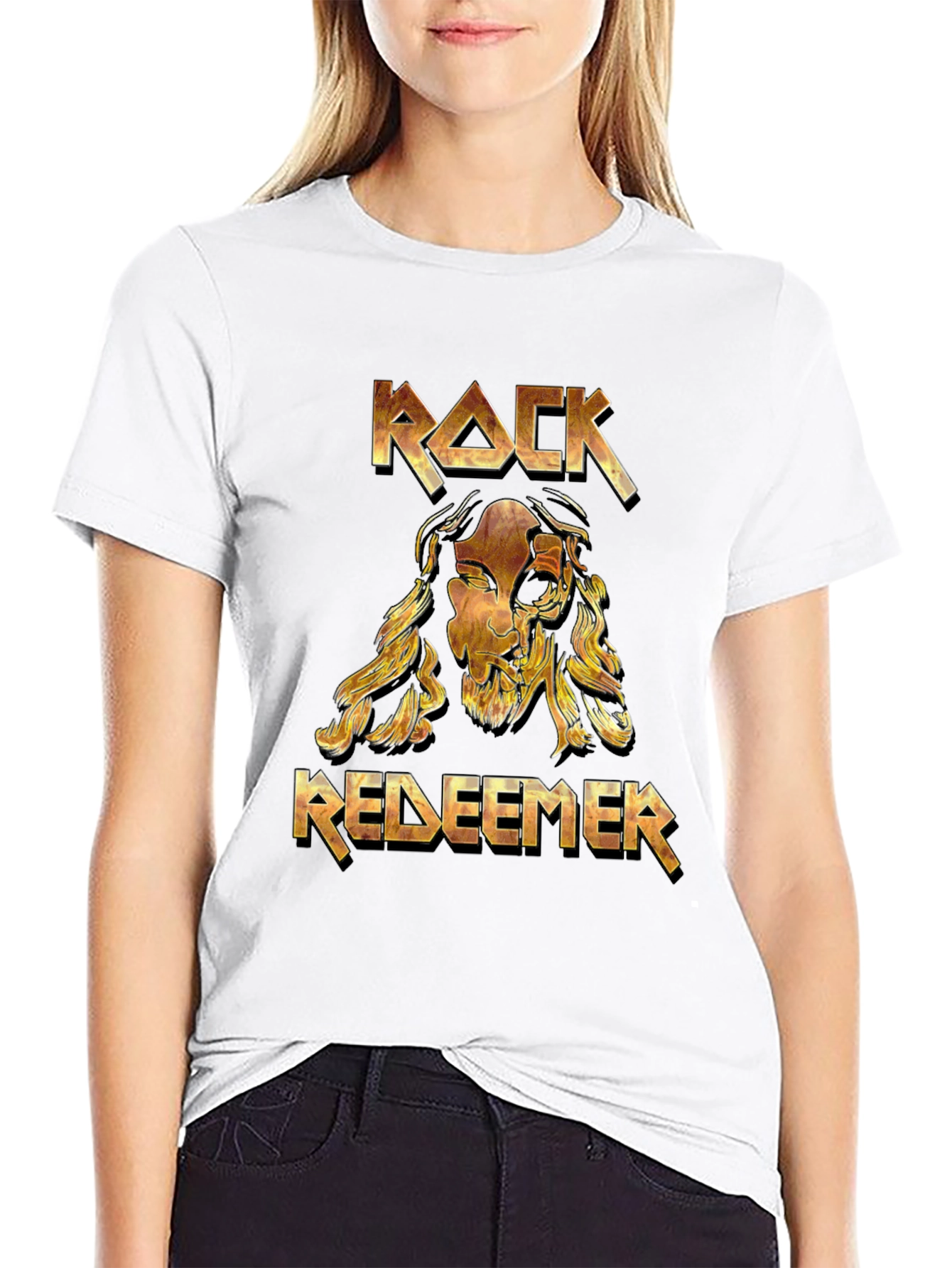 Rock Redeemer Graphic T-Shirt - Black