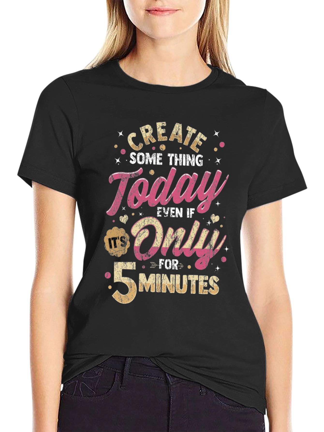 Create Something Today T-Shirt - Motivational Design