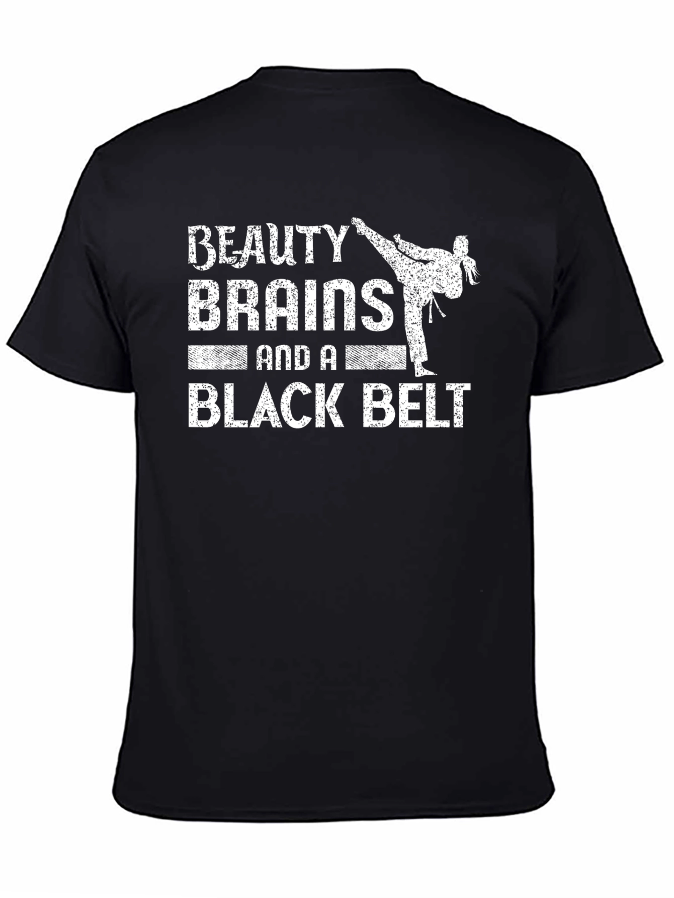 Beauty Brains Black Belt Tee - Martial Arts Shirt