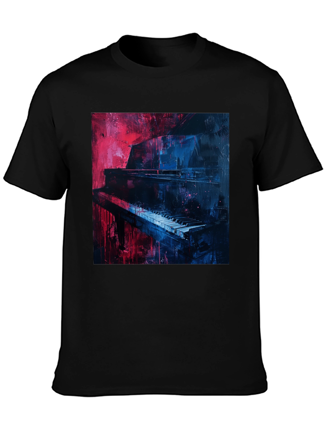 Piano Art Graphic Tee - Unique Music Lover Shirt