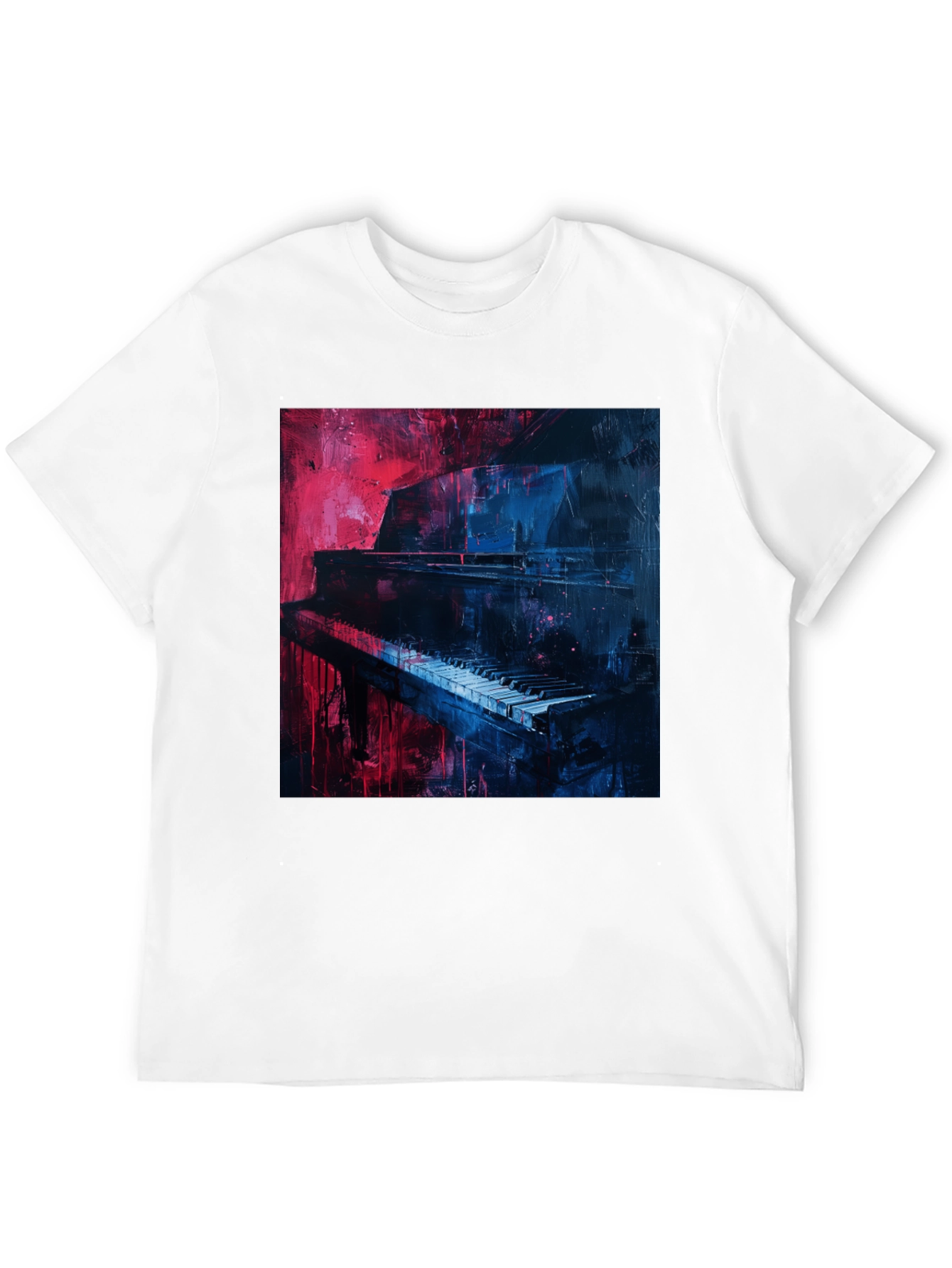 Piano Art Graphic Tee - Unique Music Lover Shirt