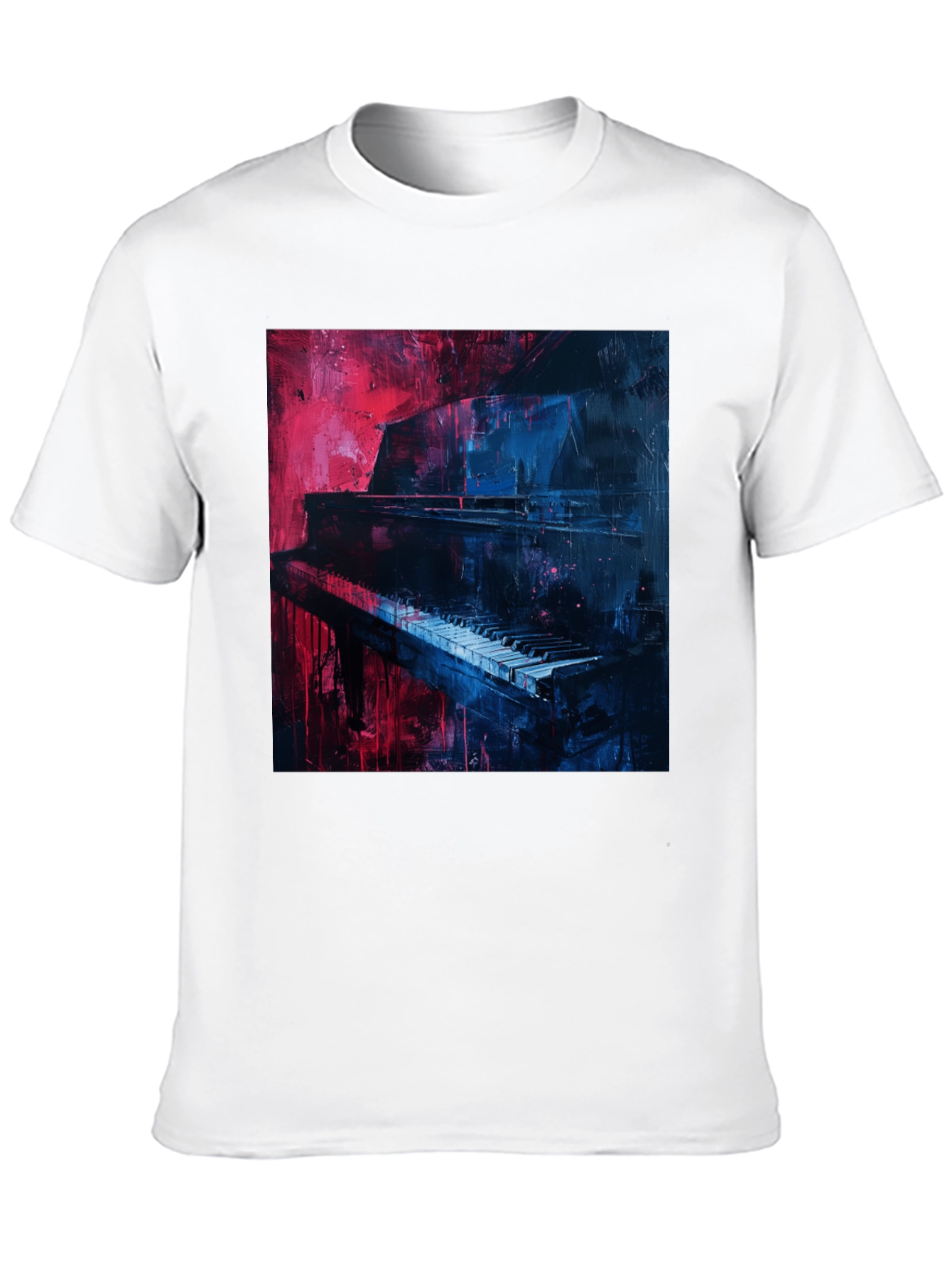 Piano Art Graphic Tee - Unique Music Lover Shirt