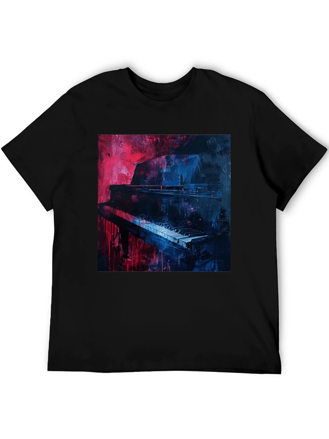 Piano Art Graphic Tee - Unique Music Lover Shirt