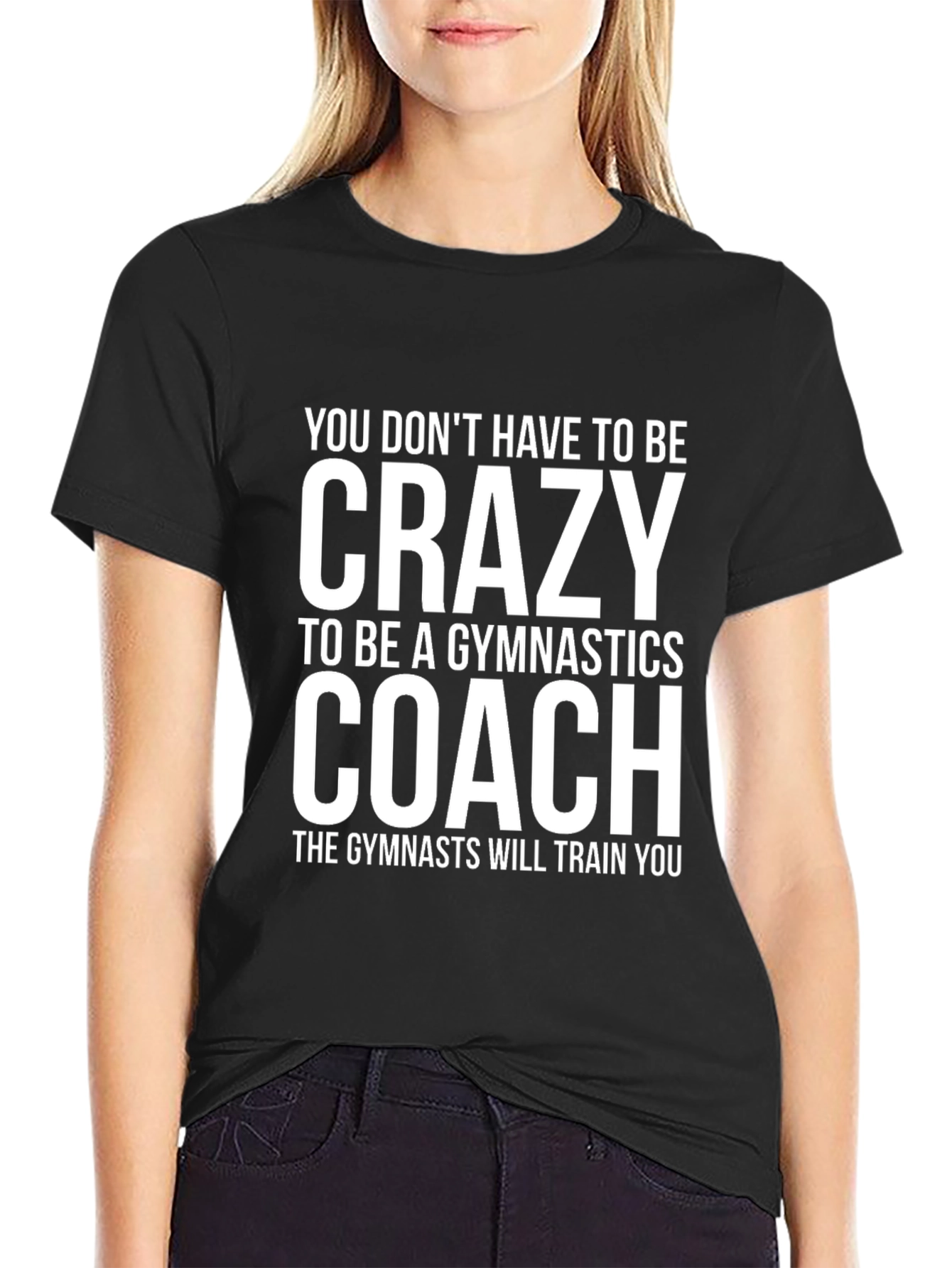 Crazy Gymnastics Coach Graphic T-Shirt
